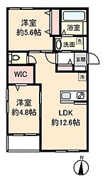 サンハイム伊興 2LDKの間取図画像