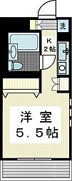 ベルコリーヌ ワンルームの間取図画像