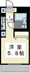 ベルコリーヌ ワンルームの間取図画像