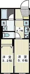 Miyuna 2Kの間取図画像