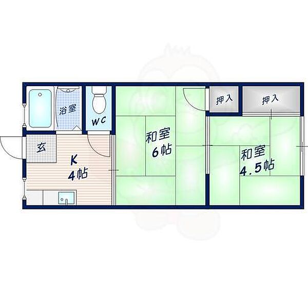 パナハイツ大宮 ｜奈良県奈良市大宮町４丁目(賃貸アパート2K・2階・30.69㎡)の写真 その2