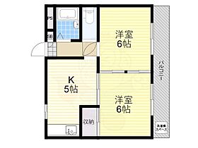 新大宮タカハシ荘  ｜ 奈良県奈良市法蓮町（賃貸アパート2K・2階・45.00㎡） その2