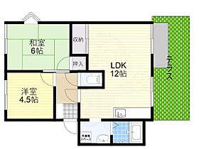 フレグランス左京A  ｜ 奈良県奈良市左京１丁目（賃貸アパート2LDK・1階・52.00㎡） その2