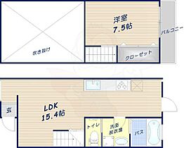 ルミノーゼ木津  ｜ 京都府木津川市木津川原田（賃貸テラスハウス1LDK・1階・53.68㎡） その2