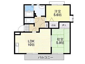 グリーンハイツ高塚B棟  ｜ 奈良県奈良市西大寺高塚町（賃貸アパート2LDK・2階・50.81㎡） その2