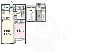 アルドーレ  ｜ 奈良県奈良市西九条町２丁目（賃貸アパート1LDK・3階・60.17㎡） その2