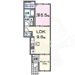 ル・ブコン 1階1LDKの間取り