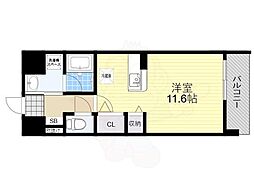 パールタウン 1Kの間取図画像