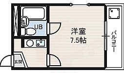 ホワイトパレス21 1Kの間取図画像