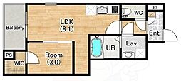 (仮称)ジーメゾン奈良クレール 1LDKの間取図画像