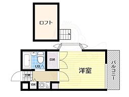 YOUハウス 1Kの間取図画像