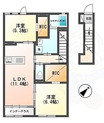 オリエンテウーノ 2LDKの間取図画像