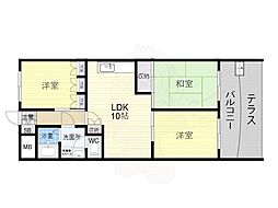 第6サンコウヒルズ東館 3LDKの間取図画像