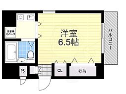 朝日プラザアーバネート奈良 1Kの間取図画像