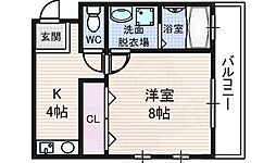 神田ビル 1Kの間取図画像