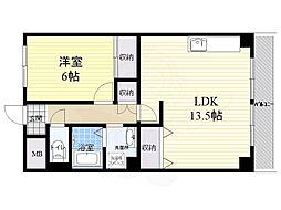 小泉サンハイツ 1LDKの間取図画像