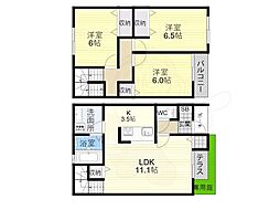 アゼリア 3LDKの間取図画像