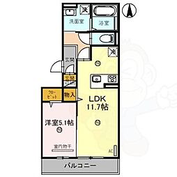ルーエ 1LDKの間取図画像
