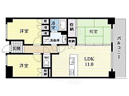ローレルコート天理前栽 3LDKの間取図画像