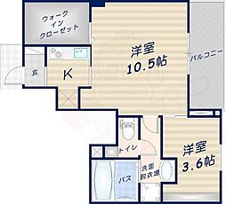 メゾン・アルバ 2Kの間取図画像