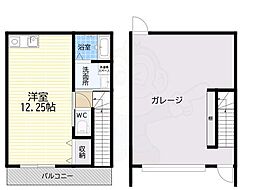木津川市木津清水アパート 1LDKの間取図画像