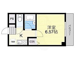 メゾンケイティーエス 1Kの間取図画像