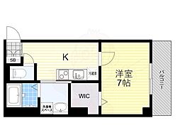 メゾンならまち 1DKの間取図画像