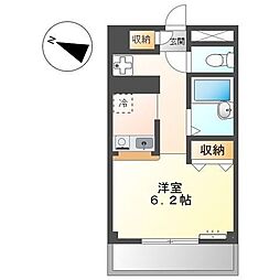 プロニティＳＴ 3階ワンルームの間取り
