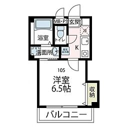 Cherry HouseIII 1階1Kの間取り