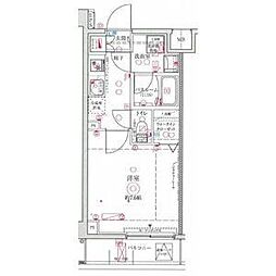 CREVISTA武蔵中原2 1Kの間取図画像