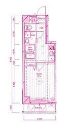 MAINSTAGE二子多摩川 1Kの間取図画像