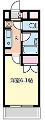 ユニオンスクエア 1Kの間取図画像