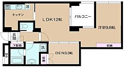 コート向ケ丘 1SLDKの間取図画像