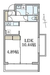 カンフローエンス・久地 1LDKの間取図画像