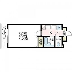 グランシャリオ 1Kの間取図画像