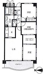 ジュヌ・フィーユ 2SLDKの間取図画像