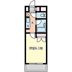 ユニオンスクエア 1Kの間取図画像