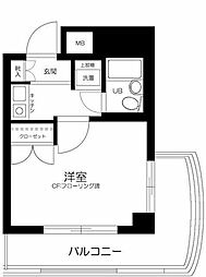 ジョイフル元住吉 1Kの間取図画像