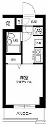エヴェナール二子新地 ワンルームの間取図画像
