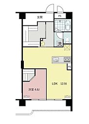田園ドミール 1SLDKの間取図画像