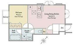 kukkula kuriya 1LDKの間取図画像