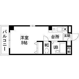 グランドール百瀬 ワンルームの間取図画像