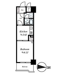 ライオンズマンション武蔵新城第2 1DKの間取図画像
