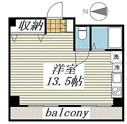 メゾン・ド・ヴィレ鷺沼 ワンルームの間取図画像
