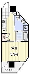 プロスペクト武蔵新城 1Kの間取図画像