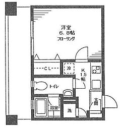 VILLENEUVE 1Kの間取図画像