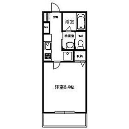 コンフォート植村 1Kの間取図画像