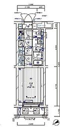 メインステージ武蔵中原ヴィオラ 1Kの間取図画像