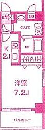 サンフォニー ワンルームの間取図画像