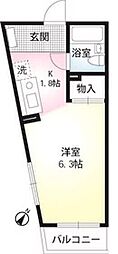 リルシアレジデンス溝ノ口 1Kの間取図画像